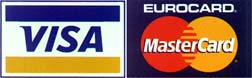 credit card types accepted, visa and mastercard
