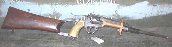 Webley with butt and bayonet