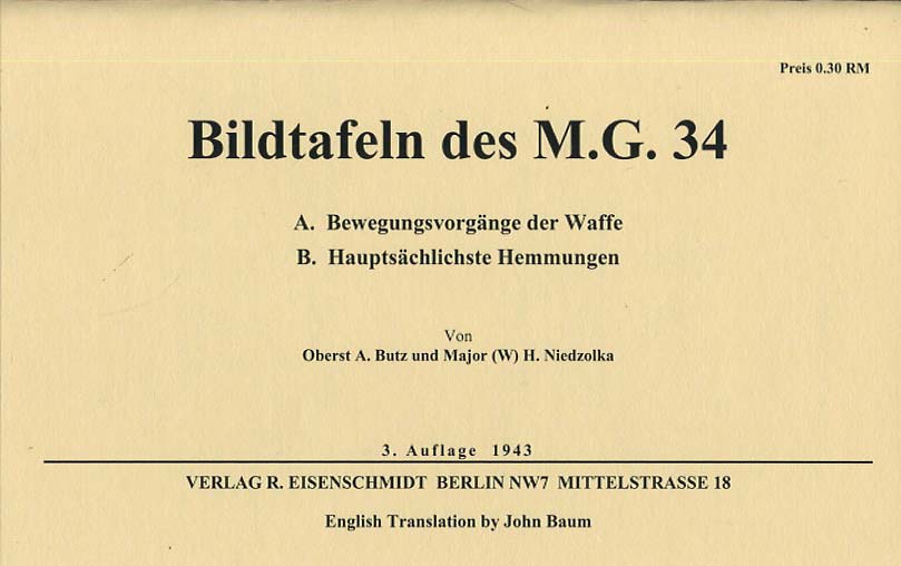 Bildtafeln MG34-MG34 Operation diagrams book