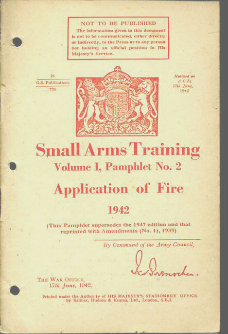 Small Arms Training No2- Application of fire 1942