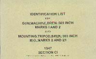 Bren Parts List
